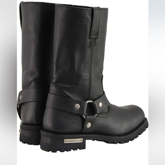Milwaukee Leather Harness Motorcycle/Biker Riding Boots Black 8.5 - Picture 3 of 12